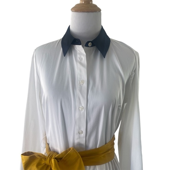 Boden Color Block Button down Midi Shirt Dress - Picture 3 of 5